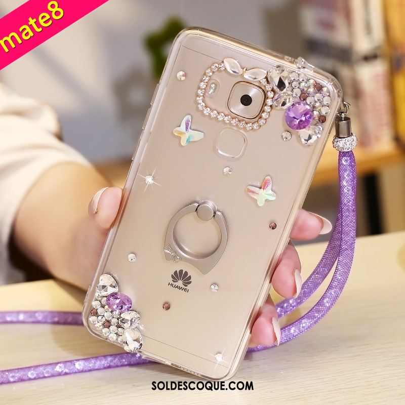 Coque Huawei Mate 8 Une Agrafe Téléphone Portable Strass Anneau Étui France