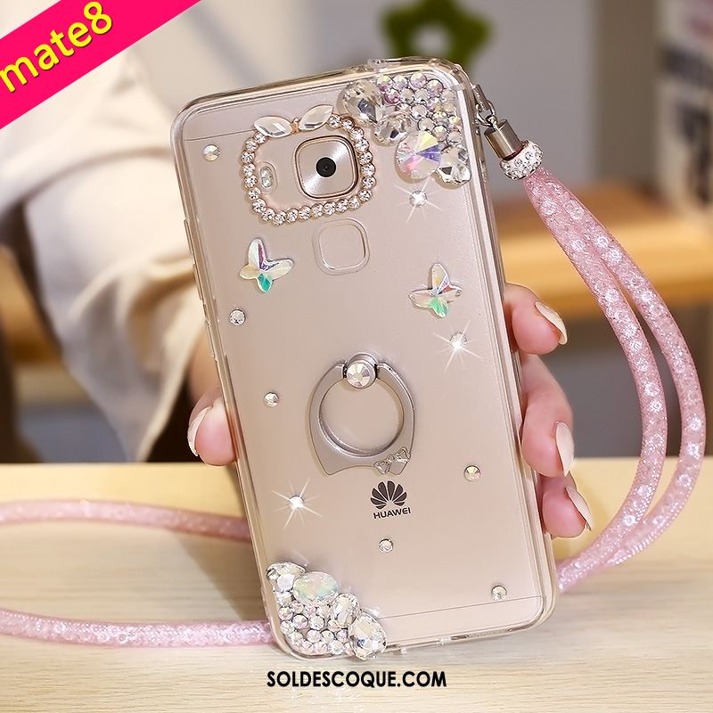 Coque Huawei Mate 8 Une Agrafe Téléphone Portable Strass Anneau Étui France