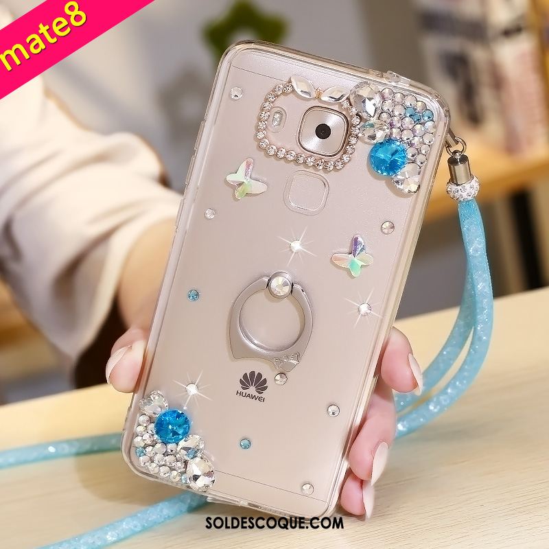 Coque Huawei Mate 8 Une Agrafe Téléphone Portable Strass Anneau Étui France