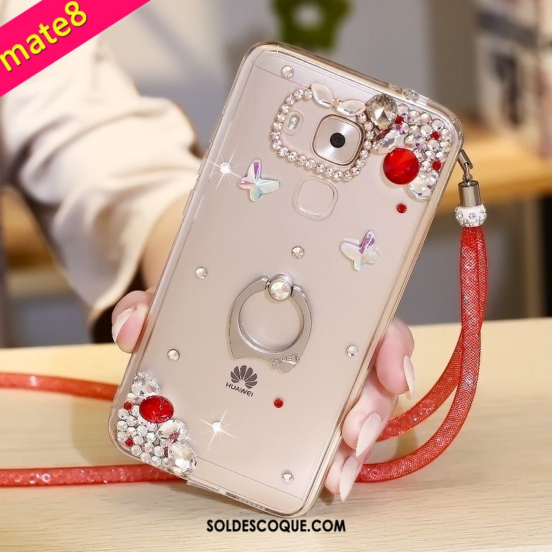 Coque Huawei Mate 8 Une Agrafe Téléphone Portable Strass Anneau Étui France