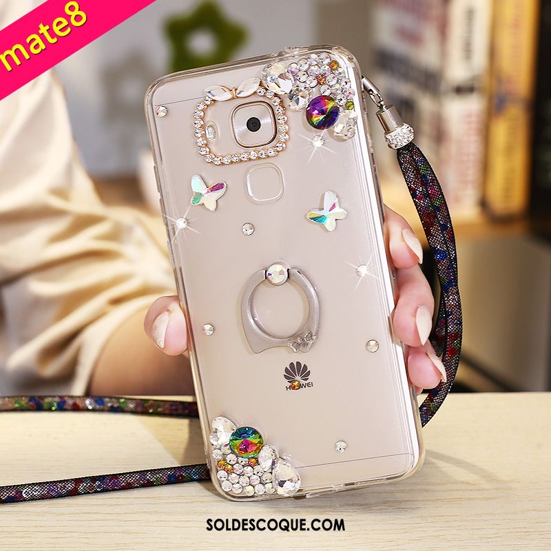 Coque Huawei Mate 8 Une Agrafe Téléphone Portable Strass Anneau Étui France