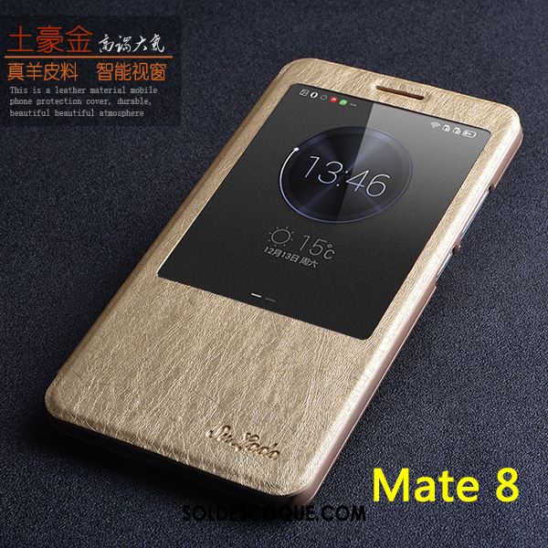 Coque Huawei Mate 8 Étui Noir Téléphone Portable Étui En Cuir Protection Pas Cher