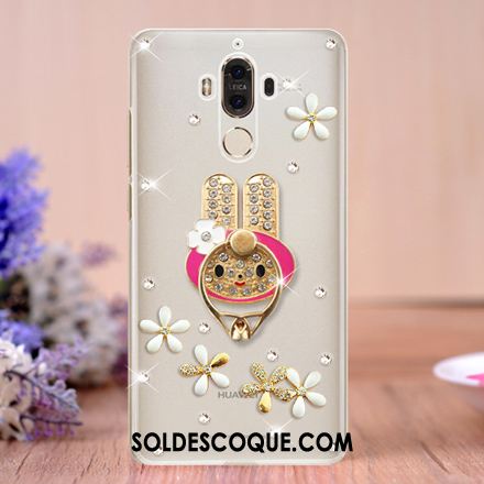 Coque Huawei Mate 9 Créatif Strass Transparent Étui Support Pas Cher