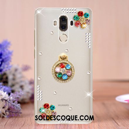 Coque Huawei Mate 9 Créatif Strass Transparent Étui Support Pas Cher