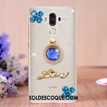 Coque Huawei Mate 9 Créatif Strass Transparent Étui Support Pas Cher