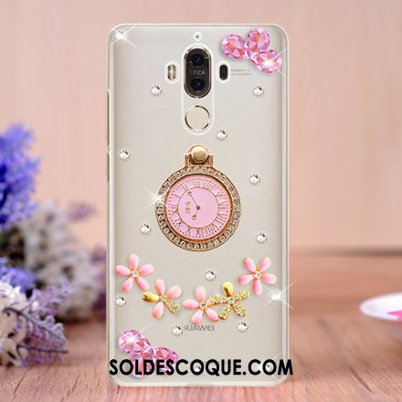 Coque Huawei Mate 9 Créatif Strass Transparent Étui Support Pas Cher