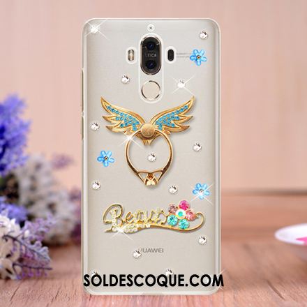 Coque Huawei Mate 9 Créatif Strass Transparent Étui Support Pas Cher