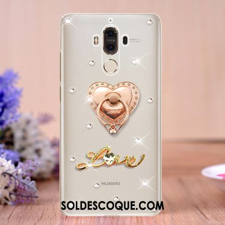 Coque Huawei Mate 9 Créatif Strass Transparent Étui Support Pas Cher