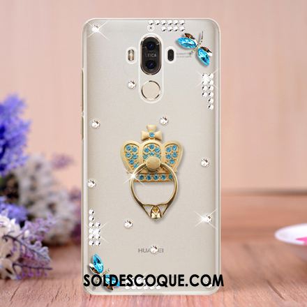 Coque Huawei Mate 9 Créatif Strass Transparent Étui Support Pas Cher