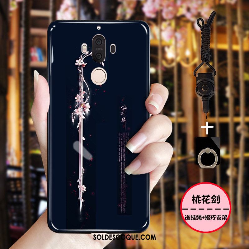 Coque Huawei Mate 9 Fluide Doux Protection Simple Grue Noir Housse En Ligne