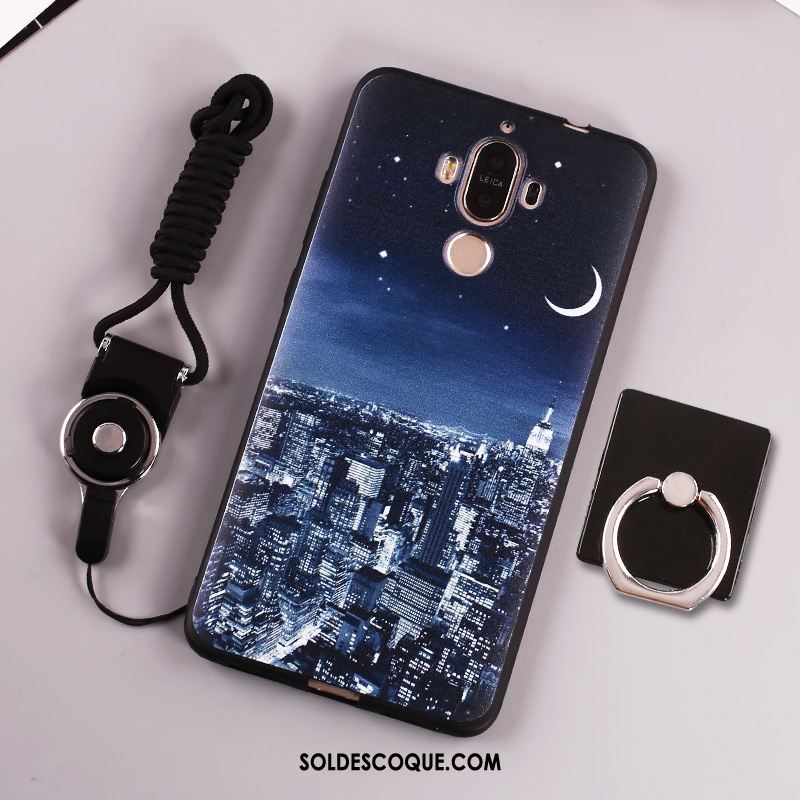 Coque Huawei Mate 9 Gaufrage Marque De Tendance Téléphone Portable Blanc Peinture En Ligne