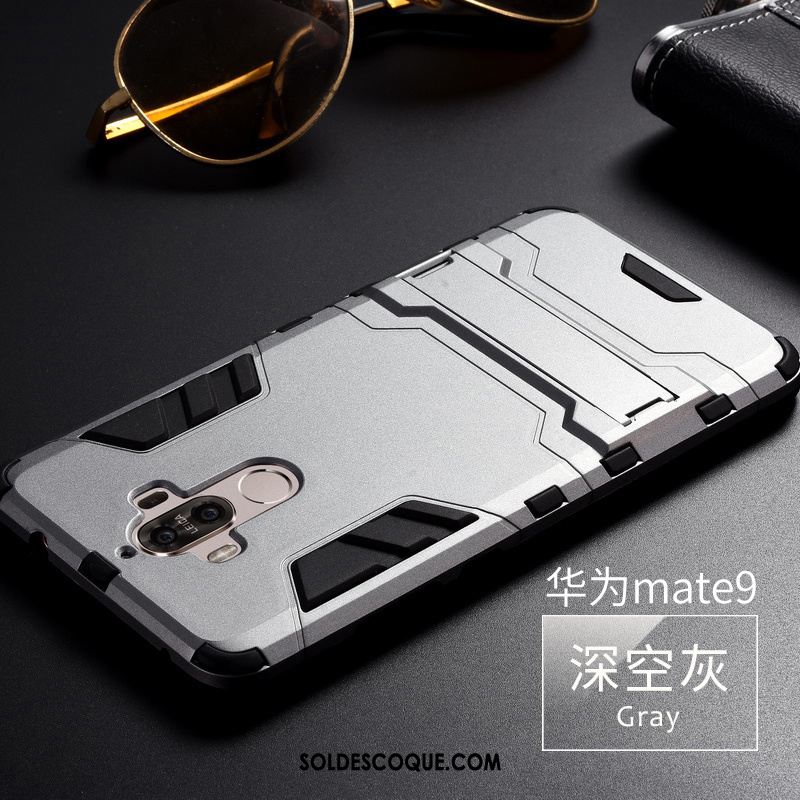 Coque Huawei Mate 9 Incassable Noir Fluide Doux Étui Silicone Pas Cher