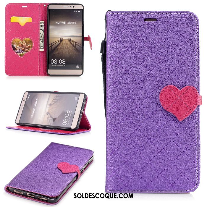 Coque Huawei Mate 9 Or Protection Étui En Cuir Amour Téléphone Portable En Ligne