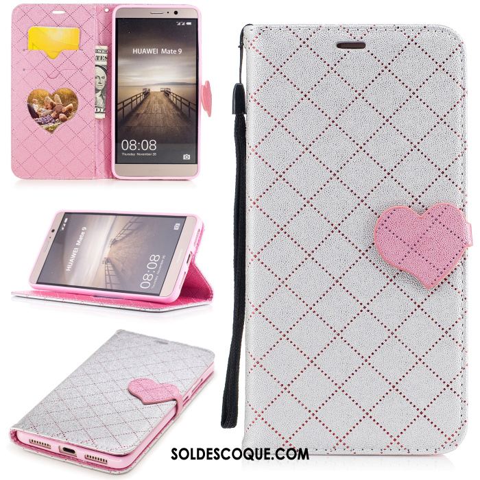 Coque Huawei Mate 9 Or Protection Étui En Cuir Amour Téléphone Portable En Ligne