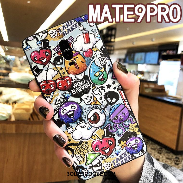 Coque Huawei Mate 9 Pro Incassable Multicolore Étui Gaufrage Tout Compris Housse Pas Cher