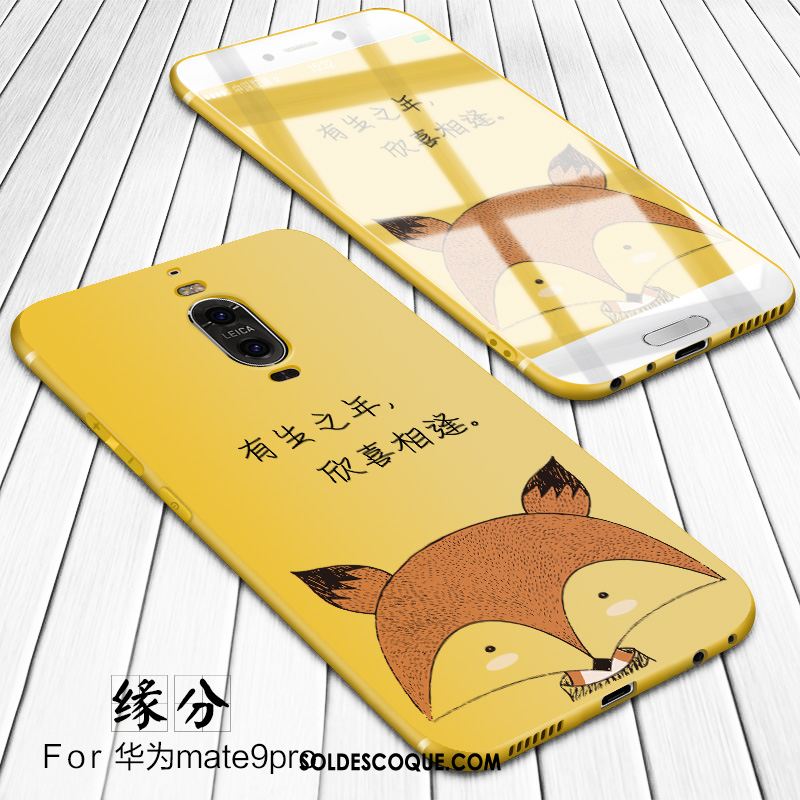 Coque Huawei Mate 9 Pro Jaune Silicone Tout Compris Étui Fluide Doux Housse En Ligne