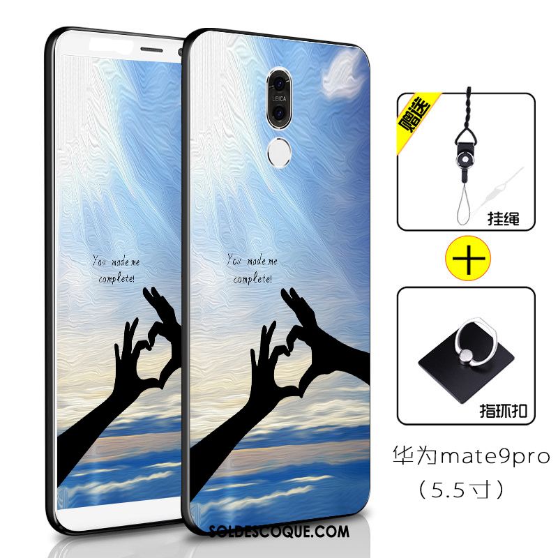 Coque Huawei Mate 9 Pro Légère Silicone Créatif Amoureux Personnalisé Pas Cher