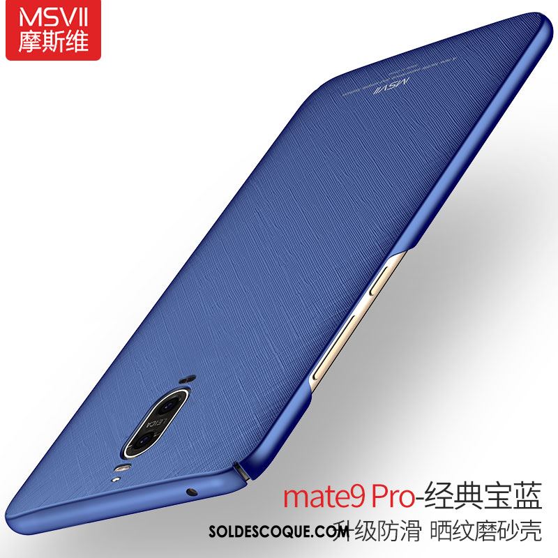 Coque Huawei Mate 9 Pro Rouge Délavé En Daim Téléphone Portable Noir Soldes