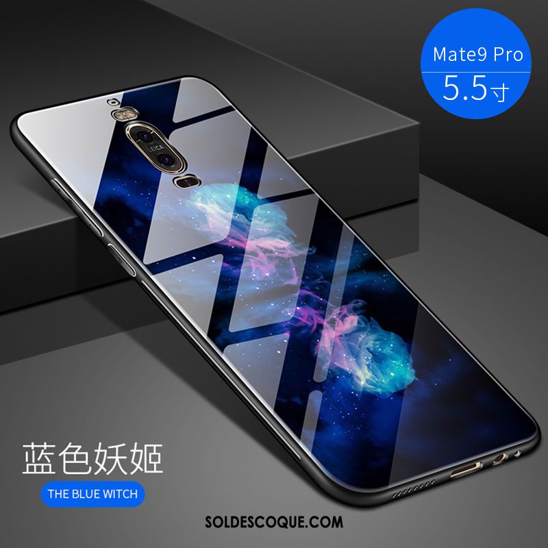 Coque Huawei Mate 9 Pro Tout Compris Créatif Bleu Incassable Net Rouge En Ligne