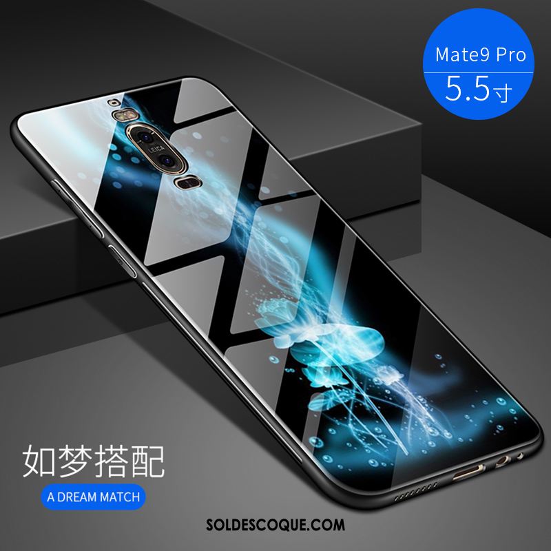 Coque Huawei Mate 9 Pro Tout Compris Créatif Bleu Incassable Net Rouge En Ligne