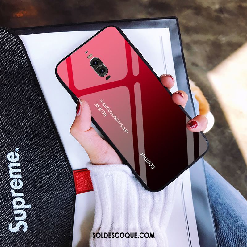 Coque Huawei Mate 9 Pro Tout Compris Élégant Net Rouge Amoureux Marque De Tendance Soldes