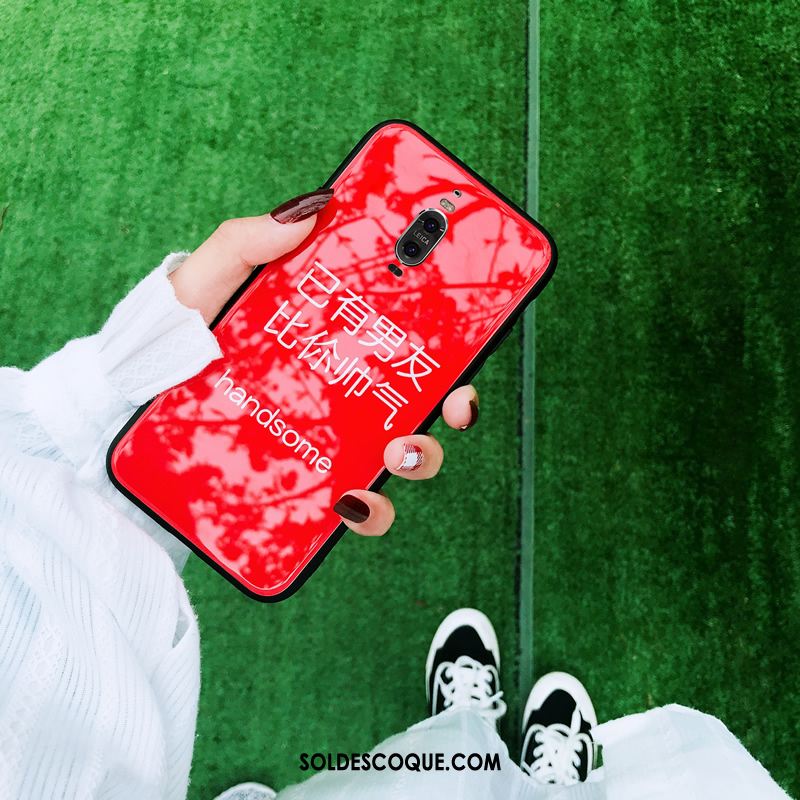 Coque Huawei Mate 9 Pro Tout Compris Élégant Net Rouge Amoureux Marque De Tendance Soldes