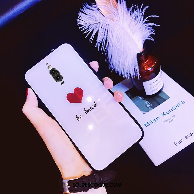 Coque Huawei Mate 9 Pro Tout Compris Élégant Net Rouge Amoureux Marque De Tendance Soldes