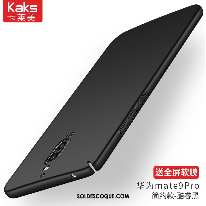 Coque Huawei Mate 9 Pro Téléphone Portable Noir Incassable Délavé En Daim Tout Compris Pas Cher