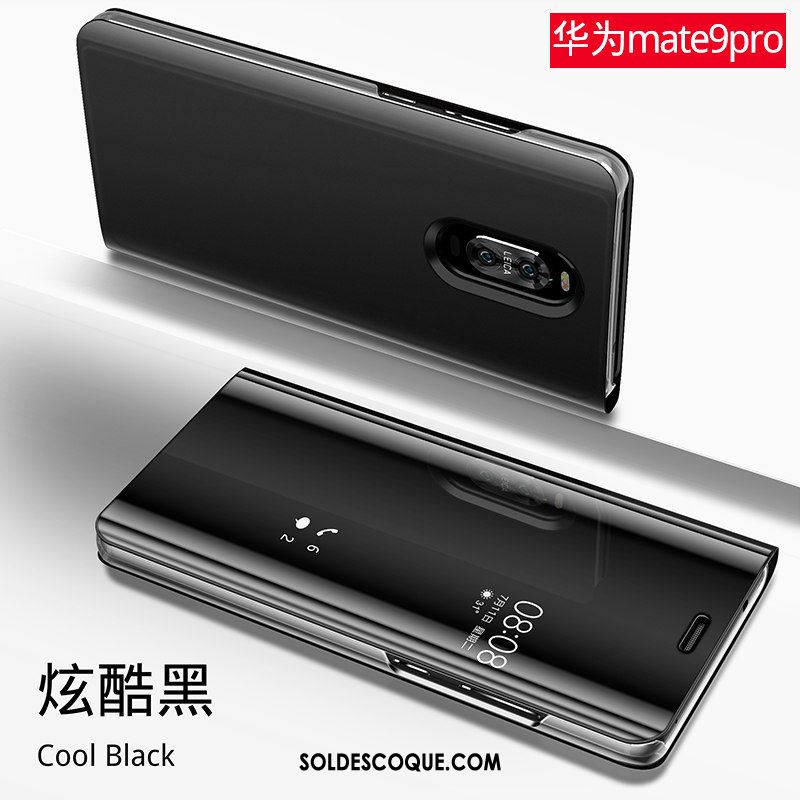 Coque Huawei Mate 9 Pro Téléphone Portable Étui En Cuir Miroir Marque De Tendance Protection Pas Cher