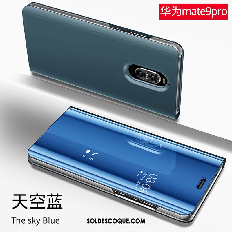 Coque Huawei Mate 9 Pro Téléphone Portable Étui En Cuir Miroir Marque De Tendance Protection Pas Cher