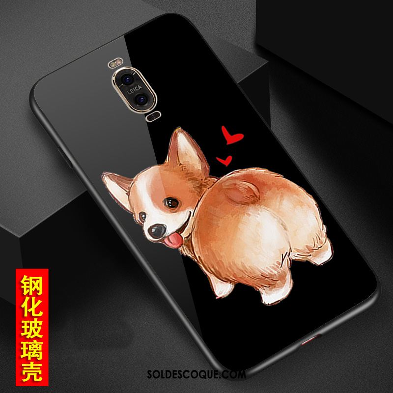 Coque Huawei Mate 9 Pro Étui Chiens Noir Amoureux Téléphone Portable France