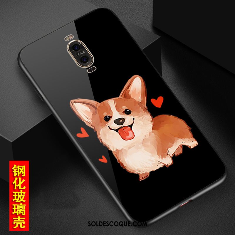 Coque Huawei Mate 9 Pro Étui Chiens Noir Amoureux Téléphone Portable France