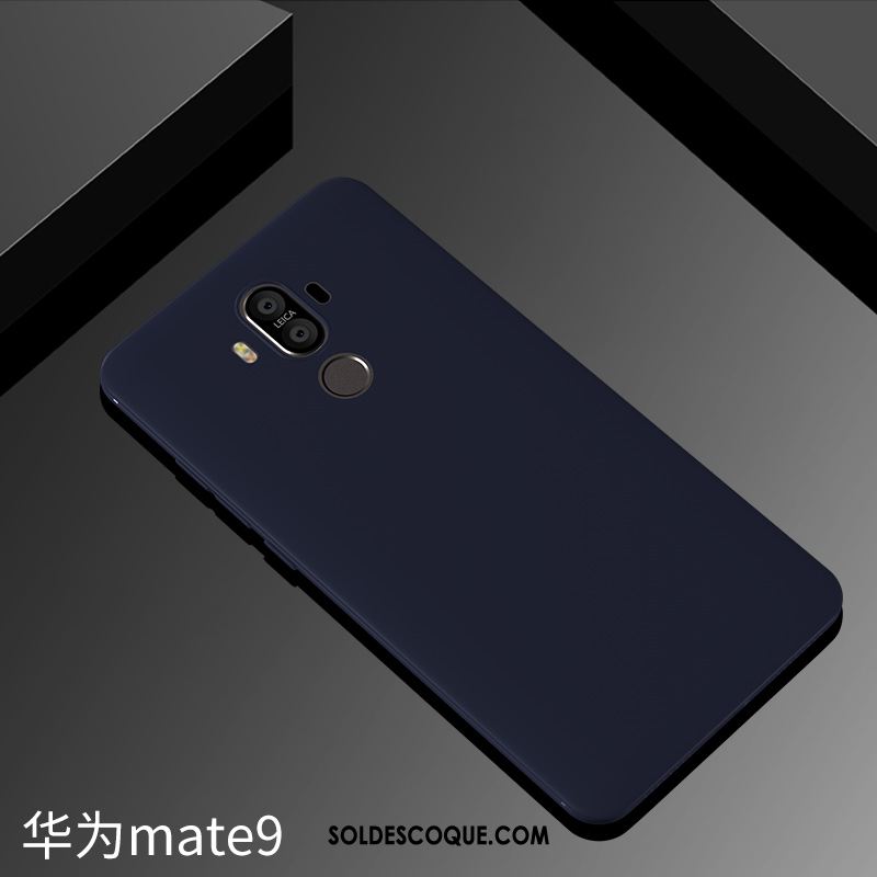 Coque Huawei Mate 9 Silicone Fluide Doux Bleu Étui Très Mince En Vente