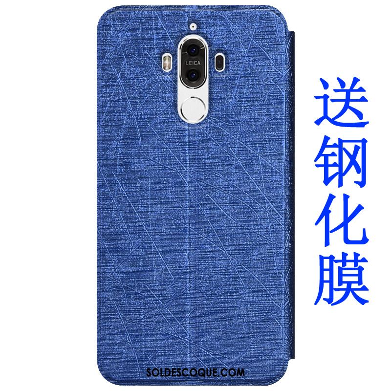 Coque Huawei Mate 9 Transparent Bleu Téléphone Portable Couleur Étui Pas Cher