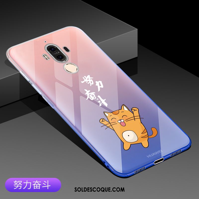 Coque Huawei Mate 9 Transparent Téléphone Portable Tendance Fluide Doux Rose Soldes