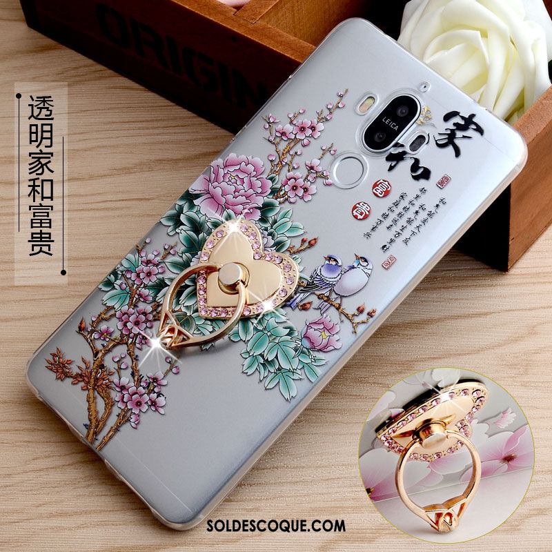 Coque Huawei Mate 9 Téléphone Portable Dessin Animé Gris Anneau Fluide Doux Pas Cher