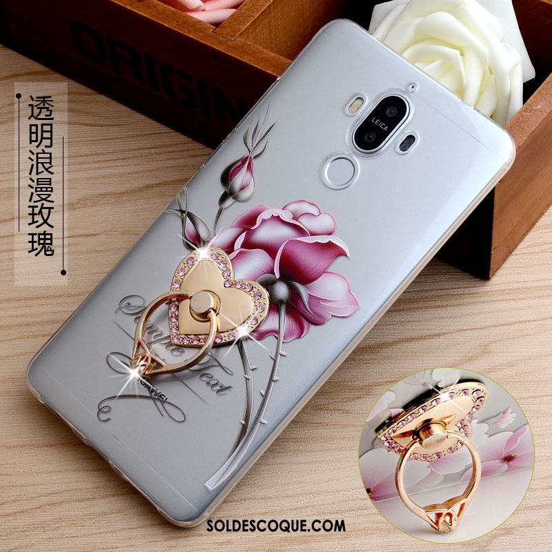 Coque Huawei Mate 9 Téléphone Portable Dessin Animé Gris Anneau Fluide Doux Pas Cher