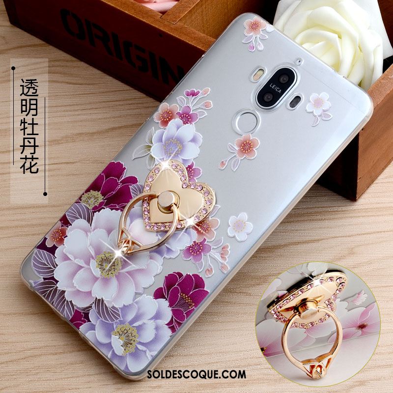 Coque Huawei Mate 9 Téléphone Portable Dessin Animé Gris Anneau Fluide Doux Pas Cher