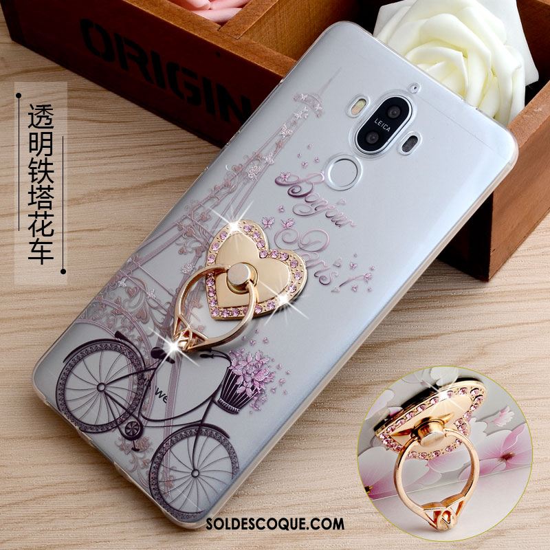 Coque Huawei Mate 9 Téléphone Portable Dessin Animé Gris Anneau Fluide Doux Pas Cher