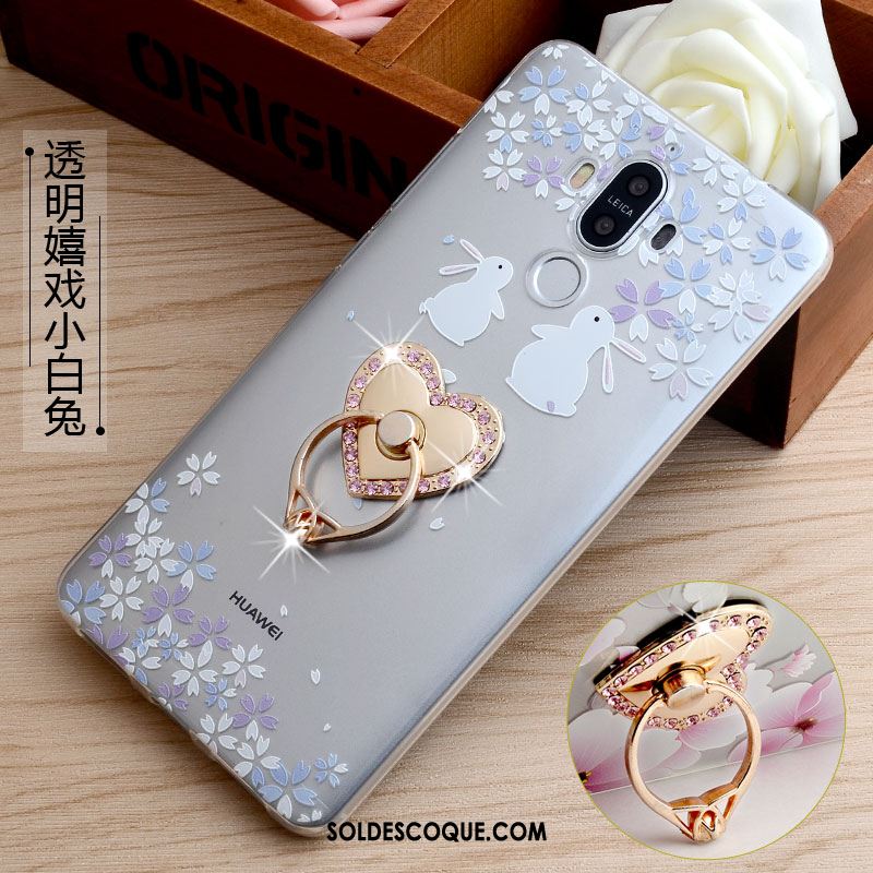 Coque Huawei Mate 9 Téléphone Portable Dessin Animé Gris Anneau Fluide Doux Pas Cher