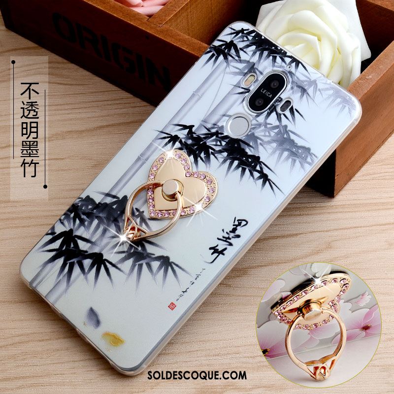 Coque Huawei Mate 9 Téléphone Portable Dessin Animé Gris Anneau Fluide Doux Pas Cher