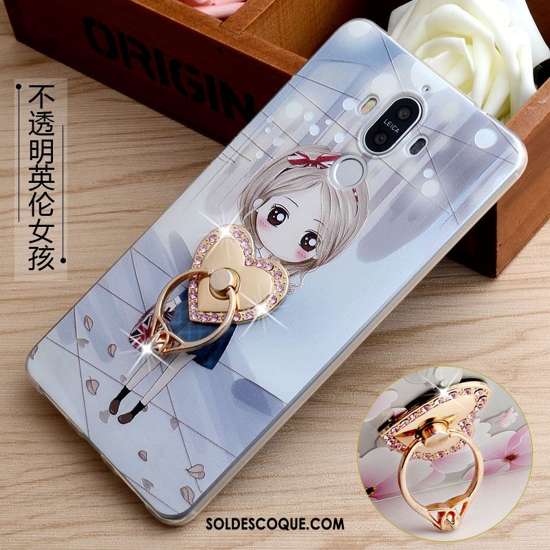 Coque Huawei Mate 9 Téléphone Portable Dessin Animé Gris Anneau Fluide Doux Pas Cher