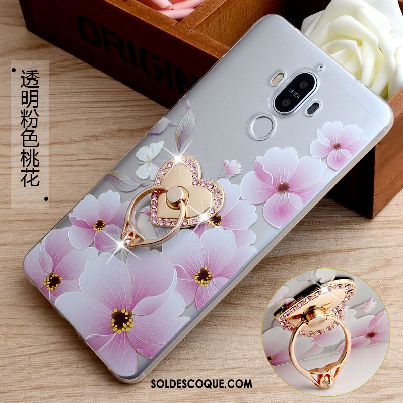 Coque Huawei Mate 9 Téléphone Portable Dessin Animé Gris Anneau Fluide Doux Pas Cher