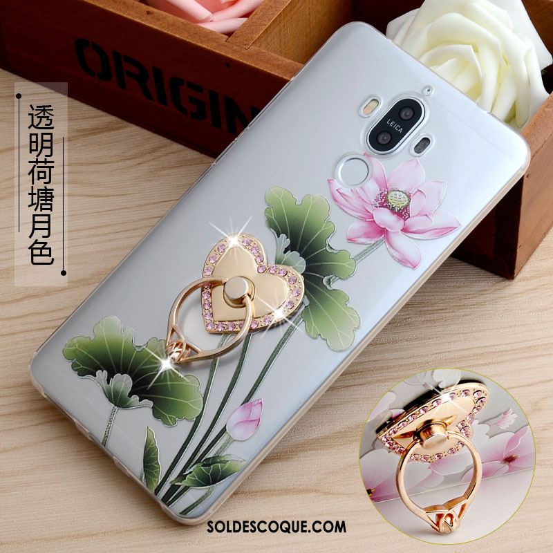 Coque Huawei Mate 9 Téléphone Portable Dessin Animé Gris Anneau Fluide Doux Pas Cher