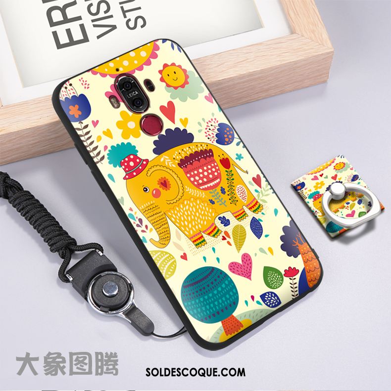 Coque Huawei Mate 9 Téléphone Portable Dessin Animé Étui Fluide Doux Jaune Pas Cher