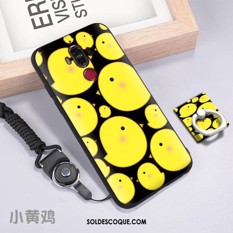 Coque Huawei Mate 9 Téléphone Portable Dessin Animé Étui Fluide Doux Jaune Pas Cher