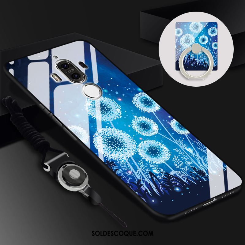 Coque Huawei Mate 9 Verre Trempé Difficile Téléphone Portable Étui Noir Pas Cher