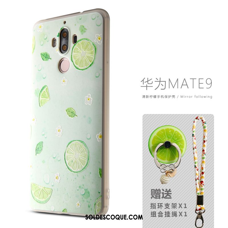 Coque Huawei Mate 9 Vert Protection Créatif Étui Incassable Pas Cher