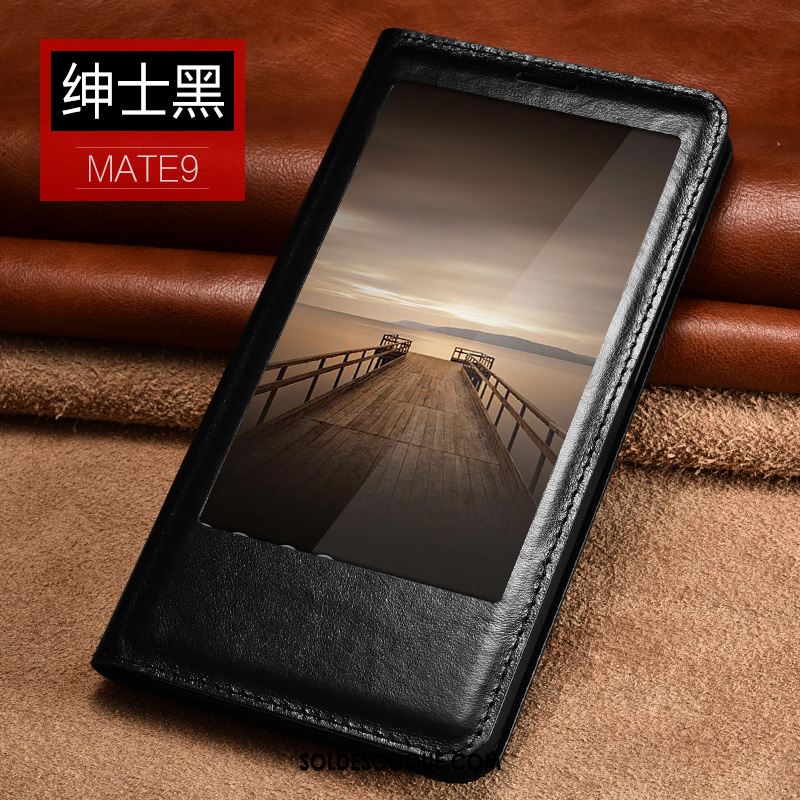 Coque Huawei Mate 9 Vintage Cuir Véritable Étui En Cuir Téléphone Portable Pas Cher