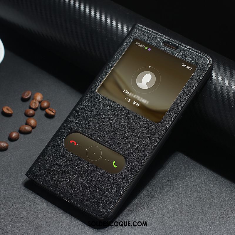 Coque Huawei Mate 9 Étui En Cuir Protection Téléphone Portable Vin Rouge Incassable En Ligne